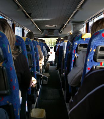 Wnętrze pojazdu przewożącego pasażerów